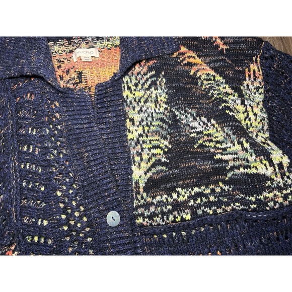 Anthropologie Pilcro Polo Camp Sweater Shirt Size XS/S Colorful Knit Relaxed Fit - Picture 11 of 16